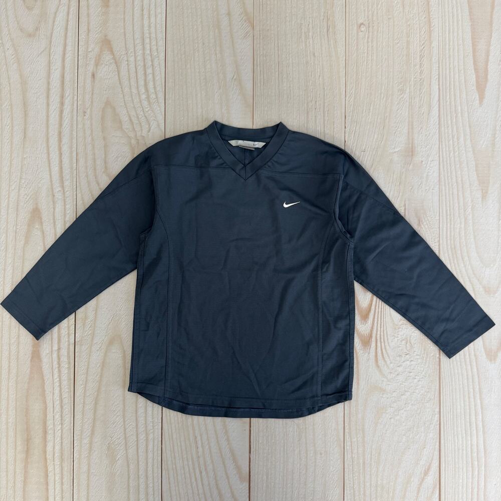 Nike Boys M 10-12 Athletic Long Sleeve T-Shirt V Neck Pullover Activewear